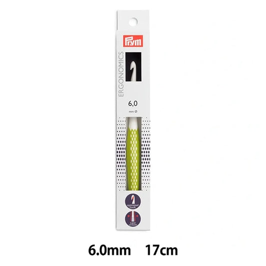 Knitting Needles "Ergonomics Crochet Hooks 17cm Citrus Green 6.0mm "PRYM Prim