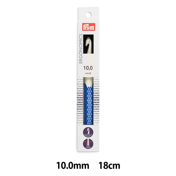 إبر الحياكة ``بيئة العمل خطافات الكروشيه 18 سم أزرق ملكي 10.0 ملم بريم بريم