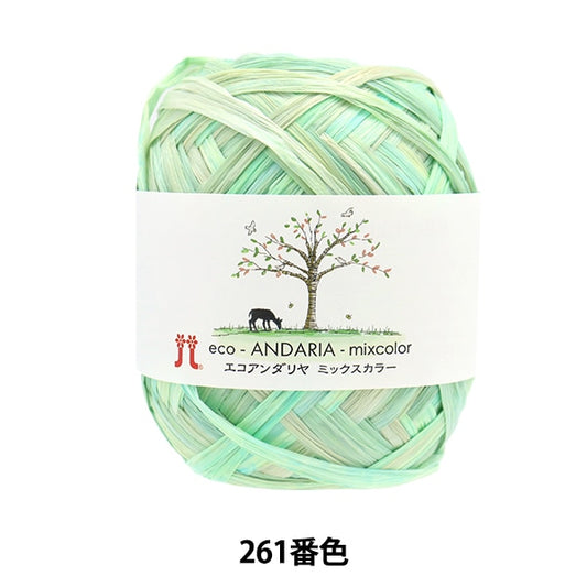 Crafting Yarn "Ecoandariya Mixed Color 261 Color" Hamanaka