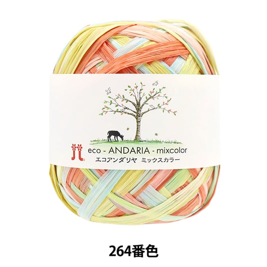 Crafting Yarn "Ecoandariya Mixed Color 264 Color" Hamanaka