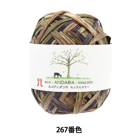 Crafting Yarn "Ecoandariya Mixed Color 267 Color" Hamanaka