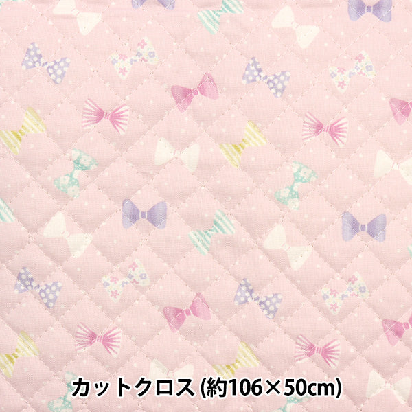 Fabric 『SheetingQuilt petite collection Ribbon Cut Cloth Approximately 106 x 50cm Pink CQ-PTC-RIB-A "