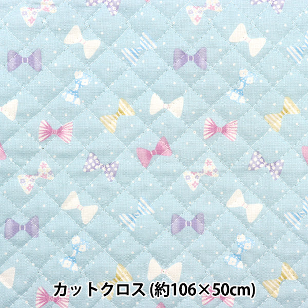 Fabric 『SheetingQuilt petite collection Ribbon Cut Cloth Approximately 106 x 50cm Mizuiro CQ-PTC-RIB-B]