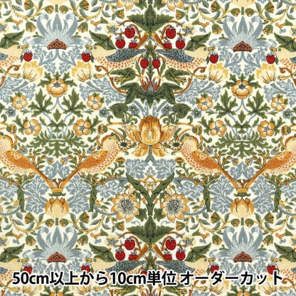 [From quantity 5] Fabric 『Sheeting V & A Strawberry Thief Natural VA10001-F]