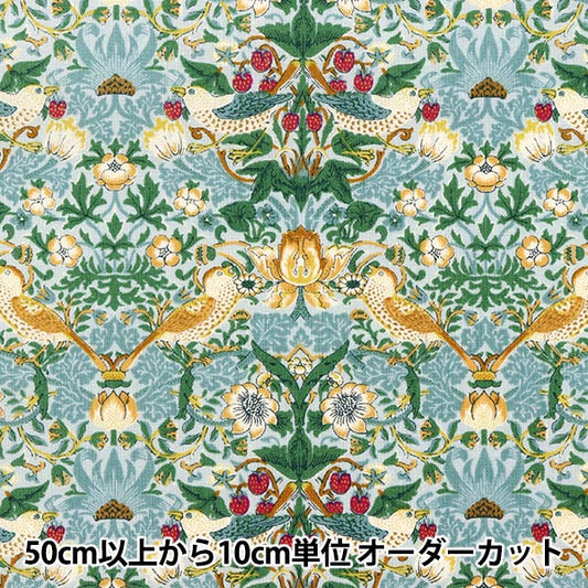 [From quantity 5] Fabric 『Sheeting V & A Strawberry Thief Light Blue VA10001-G]