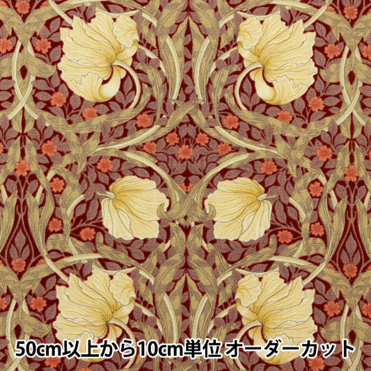 [From quantity 5] Fabric 『Sheeting V & A Pinpanel Red VA10004-B]