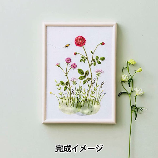 Embroidery kit "Kazuko Aoki Garden Sketchbook Small Rose Garden 542208" LECIEN Lecien COSMO Cosmo