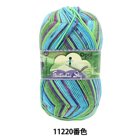 ソックヤーン 毛糸 『ファンタスティックスカイ 6ply 11220番色』 Opal オパール