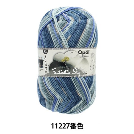 袜子纱线 纱线 “幻想Kai 6ply 11227颜色”蛋白石蛋白石