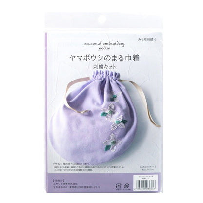 Kit de bordado "AODOA Michi Grass Bordery 6 Yamaboushi's Maru Drawstring"