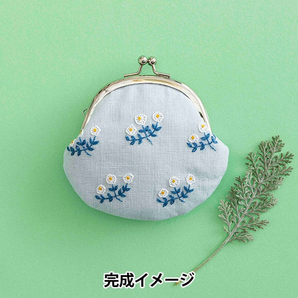 刺しゅうキット 『戸塚刺しゅう 星あかりの刺繍手帖2 がま口 むくげ