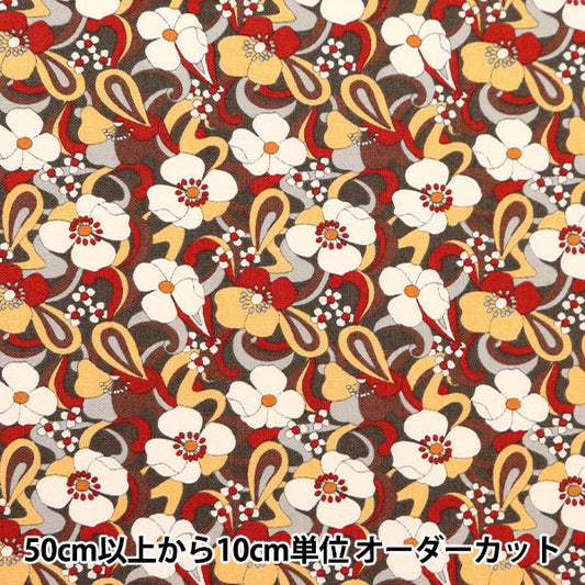 [Aus Quantität 5] Stoff "Breitblume Red KTS6866-A" Cotton Kobayashi Cotton Kobayashi Kobayashi Faser