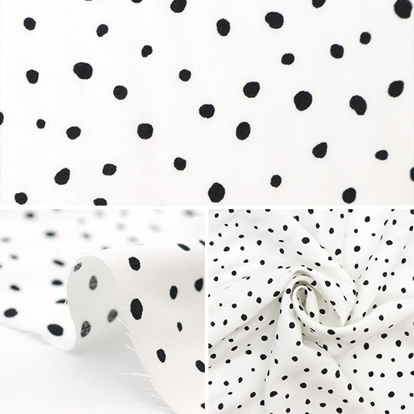 [Aus Menge 5] Stoff "Melty Leyon Dalmatian White Rypt-da-A"