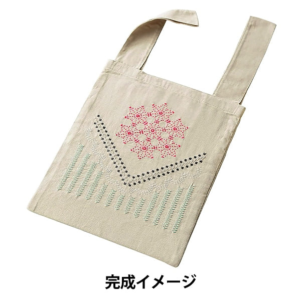 Embroidery kit "SashikoEco Bagla Buketiel Pink Cosmos SK-442] Olympus