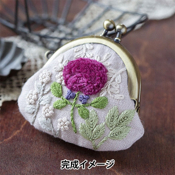 Embroidery kit "Smirna Flower MiniGamaguchi Wine PHC-115-1] PIECE Peace