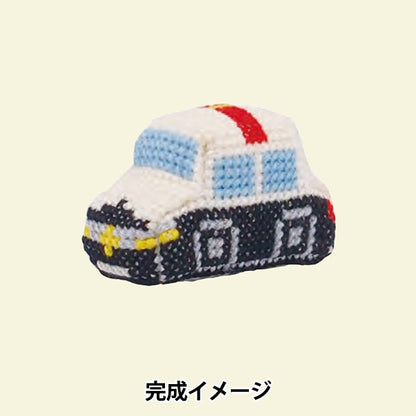 Embroidery kit "Holding Karuma Pink Cushion 3. Police Car 342743-3"