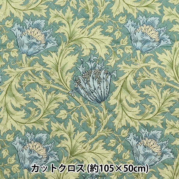 Fabric "V & A SheetingQuiltCut Cloth Approximately 105cm x 50cm Anemone CQ-VA10002-D]