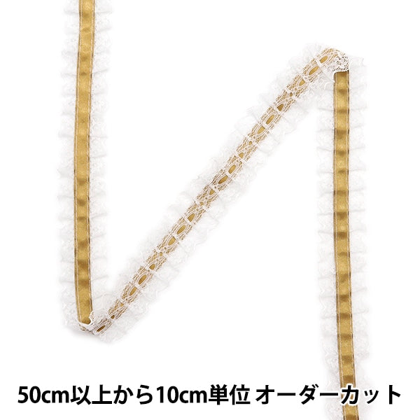 [من الكمية 5] دانتيل ``الشريطراسل فريل 2023 العرض 2.5 سم تقريبًا اللون 144 12432RB-144''