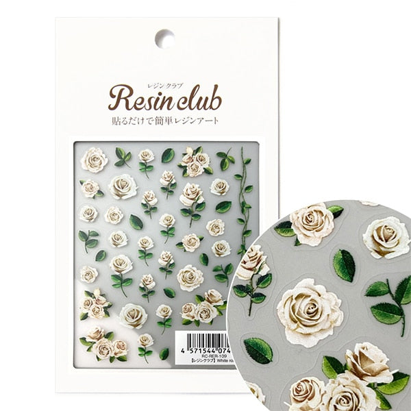 Materiale in resina "Rose White Rose a doppia faccia RC-RER-109" Resin Club