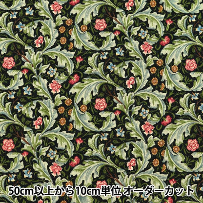 [From quantity 5] Fabric "Moda Best of Morris Sheeting Morrismedou Leicester Black 8374-21]