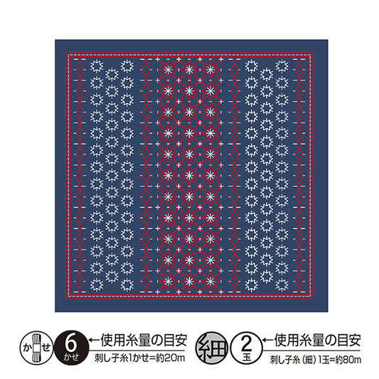 刺繡布料 “ Hanachikin Bloth Pack Kasumisou海軍藍色H-14113” Olympus