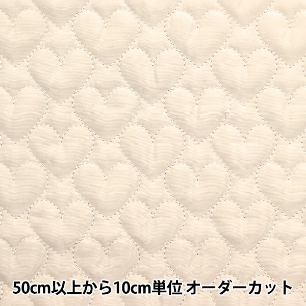 [De la cantidad 5] Fabric "acolchado Nerori Rose Heart Quilt Ofl White NRF-05H-Ow"