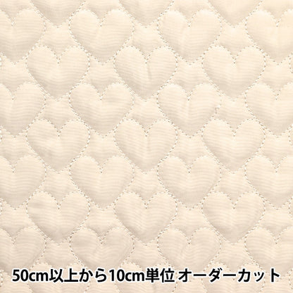 [From quantity 5] Fabric "Quilting Nerori Rose Heart Heart Off White NRF-05H-OW"