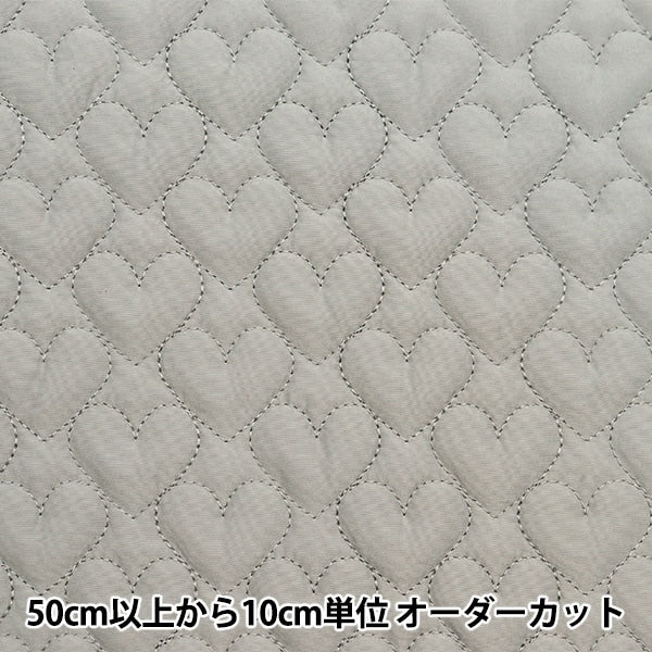 [From quantity 5] Fabric "Quilting Nerori Rose Heart Quilt Gray NRF-05H-GRY"