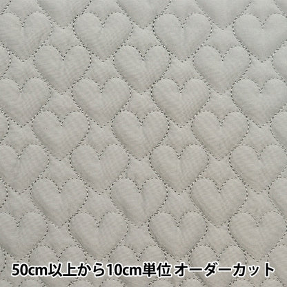 【数量5から】 生地 『キルティング ネロリローズ ハートキルト グレー NRF-05H-GRY』