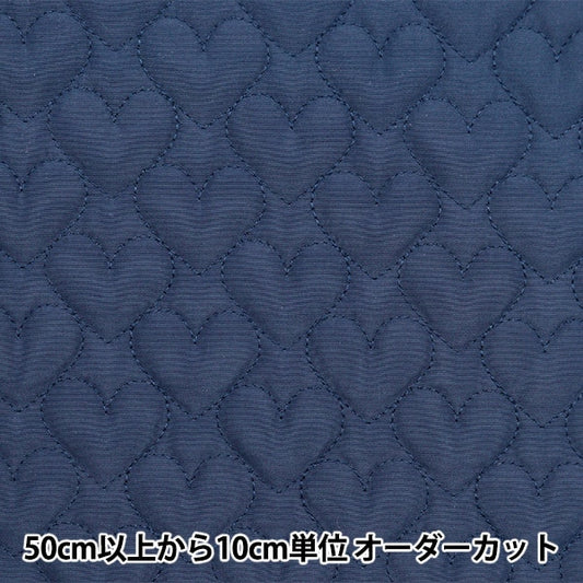 [À partir de 5] Tissu "Quilting Nerori Rose Heart Quilt Navy NRF-05H-NV"