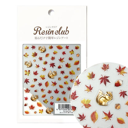 Resin material "Transparent autumn leaves double-sided RC-SKM-101" resin club