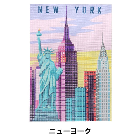 Embroidery kit "Print Canvas New York C2205" DMC Dewhm Sea