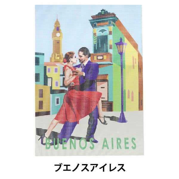 Embroidery kit "Print Canvas Buenos Aires C2207" DMC Diementsea