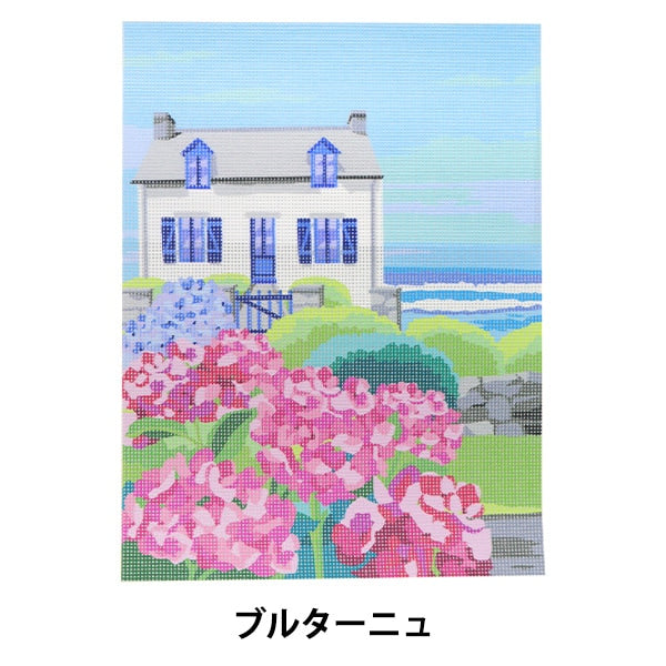 Embroidery kit "Print Canvas Brittany C2210" DMC Dewem Sea