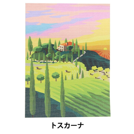 Embroidery kit "Print Canvas Tuscany C2212" DMC Deem Sea