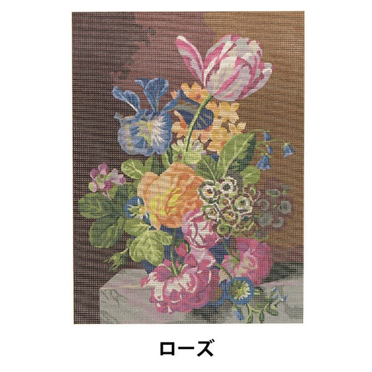 Embroidery kit "Print Canvas Rose C2213" DMC Dewem Sea