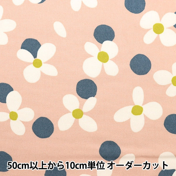 [De la cantidad 5] Fabric "Oxcalarismo Dot y Flower Pink 142-1340-B2"