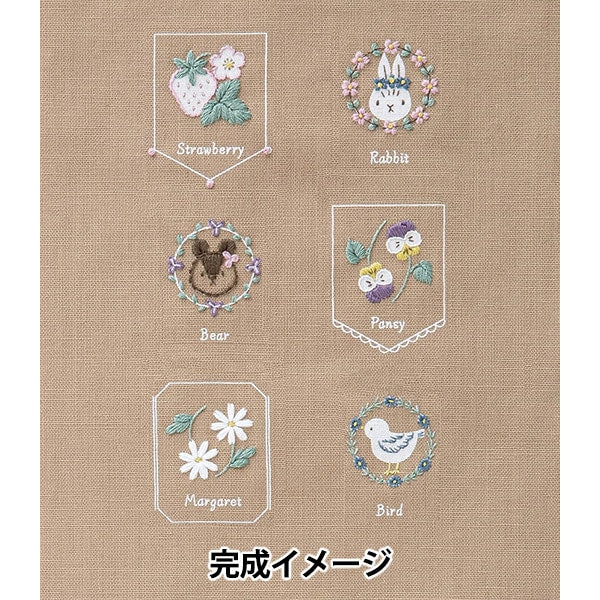 Комплект вышивки "Наслаждайтесь вышивкой печать Crosskohana Forest милый мини -норуйк мокко бежевый 542312" Лекен Lecien Cosmo Cosmo