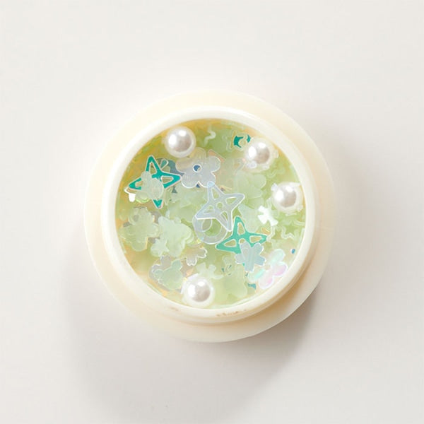 Resin material "Mixed flakes green 10-3786"