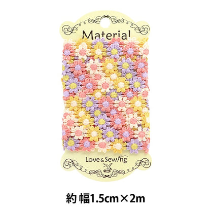 レースリボンテープ 『ミニマーガレットケミカルレース 約2m巻き MC07』