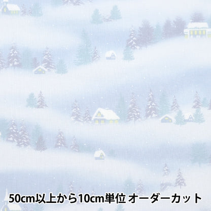 [Aus Quantität 5] Stoff "Scare X'mas Snow-Szene weiße DX10531S-A" "