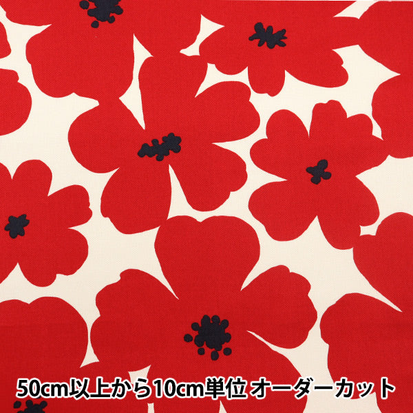 [Aus Menge 5] Stoff "Twill Anemone Gardens Red Twflane-re" "