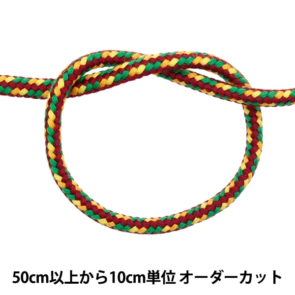 [From quantity 5] Craft Cord "Japanese-style circle string engine x green x yellow 870-4"