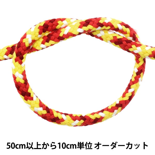 [الكمية من 5] حبل حرفة "سلك مستدير على الطراز الياباني أحمر × أصفر 870-5"