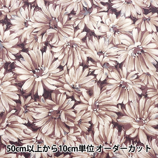 [From quantity 5] Fabric "Cotton hemp canvas nova oil painting flower pink NCLC-PK" KOKKA