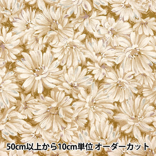 [From quantity 5] Fabric "Cotton hemp canvas nova oil painting touch flower yellow NCLC-NYE" KOKKA