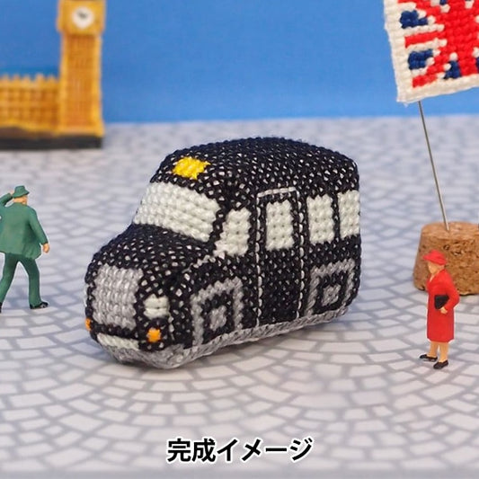 Embroidery kit "Human Pink Cushion in London London Taxi 342744-1"