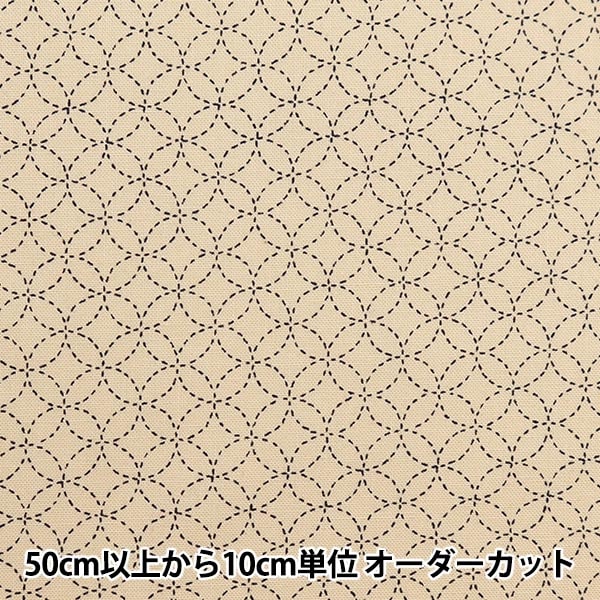 [From quantity 5] Fabric 『Sheeting Treasure beige 88222-11-1]