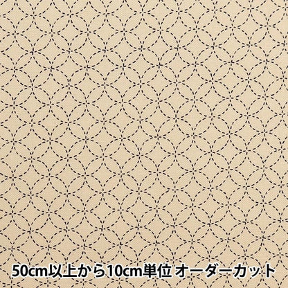 [From quantity 5] Fabric 『Sheeting Treasure beige 88222-11-1]