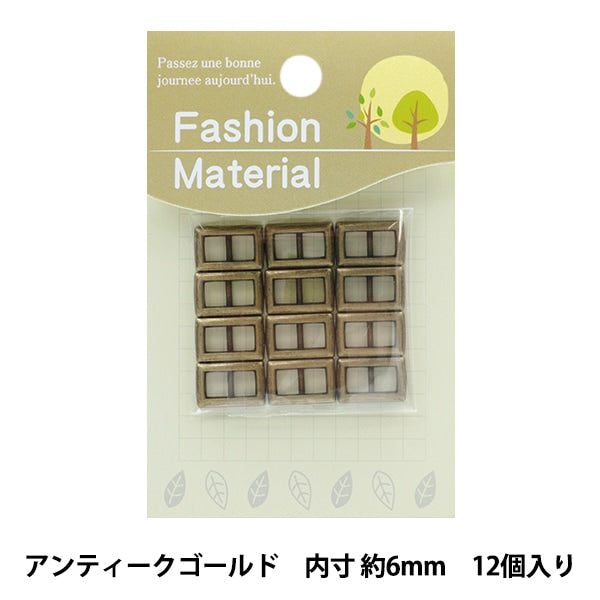 الأجهزة اليدوية "إبزيم صغير الحجم الداخلي 6 مم ذهبي عتيق MB0610AG"